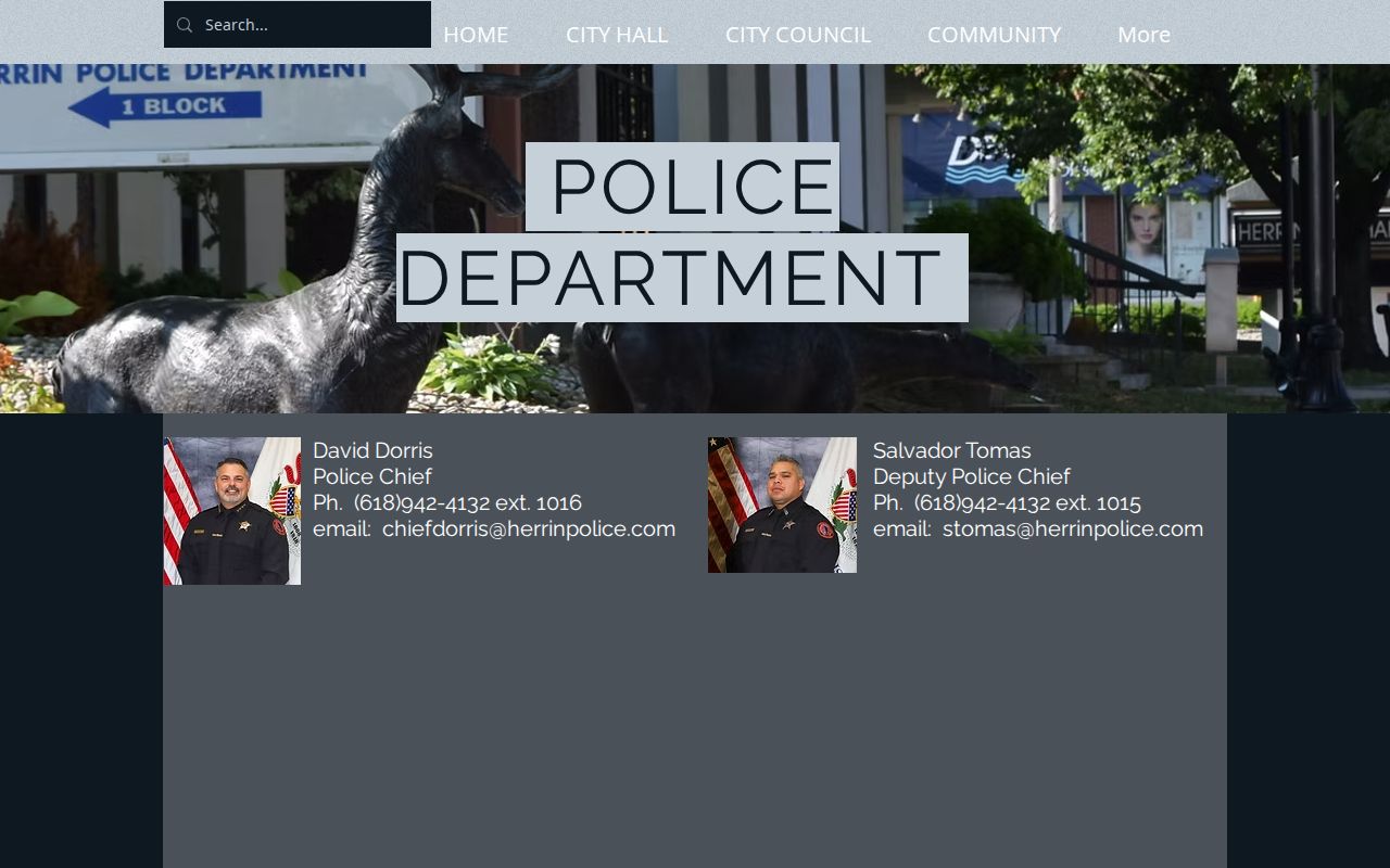 Official Herrin Police contact page